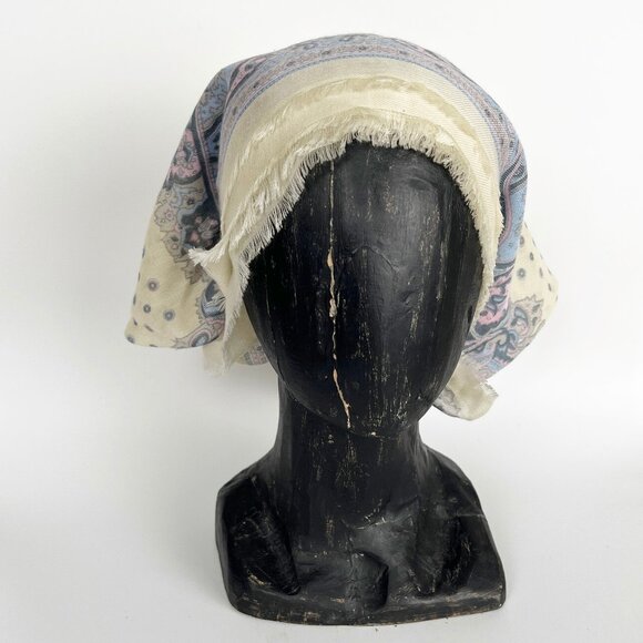 Vintage Fringe Bandana Scarf Headband Boho Hippie Bohemian Coastal Cowgirl Y2K - Picture 2 of 7